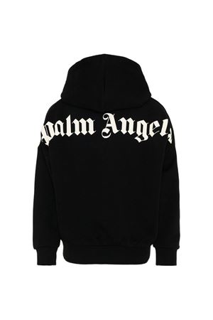 black cotton hoodie PALM ANGELS KIDS | PBBB011S26FLE001110